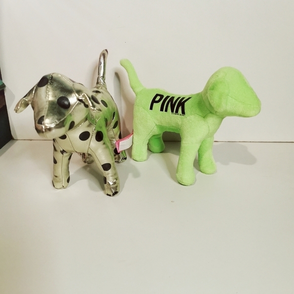 VICTORIA secret pink plush dog collectable pair - Picture 5 of 7